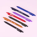 Cheap Multicolored Rubber Coated Plastic Sports Ballpoint Pens OEM Retractable Custom Printed Logo Promotional Pens Black/Blue