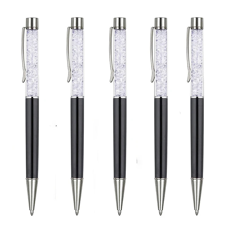 Promotion Gift Custom Logo Diamond Metal Crystal Ball Pen Sports Writing Width 1.0mm Environment-protective Ink Multi-Functional