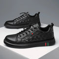 Fashion Breathable Leather Leisure Canvas Shoes Black Casual Men and Tennages Sports Shoes