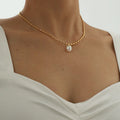 Oval Beads Chain Natural Freshwater Pearl Necklace Beaded 18K Gold Plated Necklaces French Elegant Minimalist Jewelry Women 2021