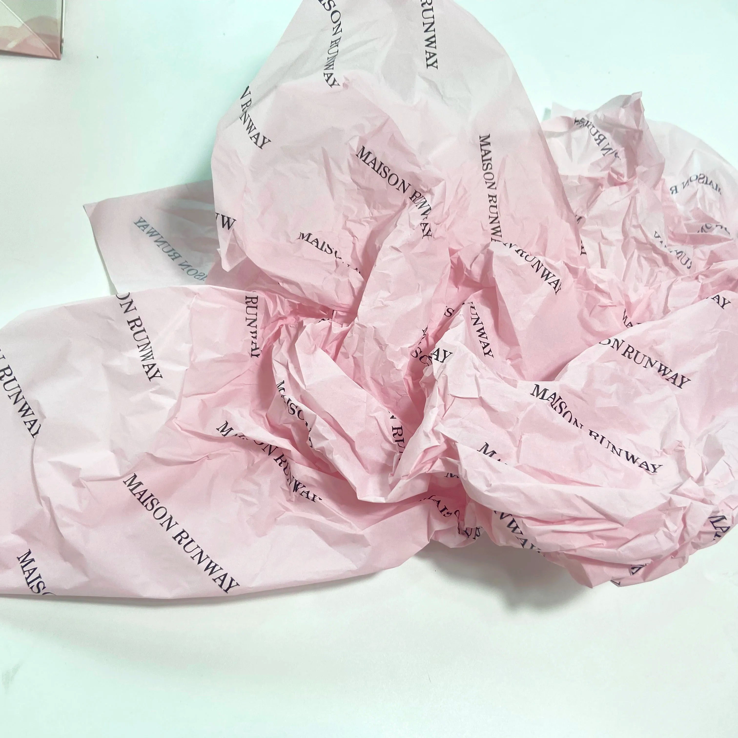 Custom Printed Brand Logo Flower Waterproof Sticker Card Lining Tissue Gravure Printing Compatible Specialty Paper