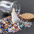 Natural Colorful Gravel Chakras Wishing Bottle Irregular White Crystal Cluster Drifting Bottle