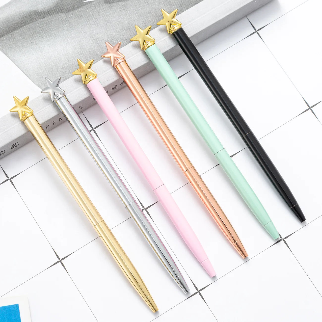 Creative Shape Multicolor Metal Ballpoint Pen Advertising Custom logo School Supplies Gift Metal Pen