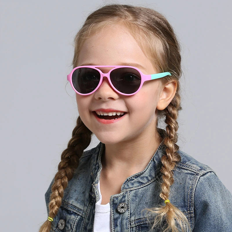 Sunway Eyewear New Arrival Polarized Flexible UV400 Boys Girls TPEE Kids Sports Sunglasses