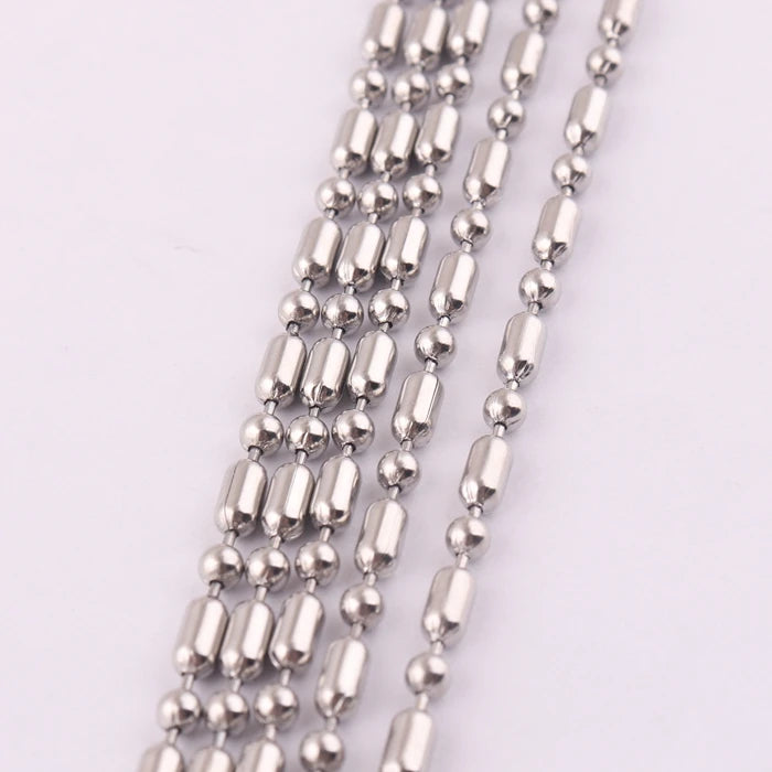 Factory Supply Cheap Price 3mm Brass Jewelry Necklace Metal Ball Chain Bead Chain Necklace