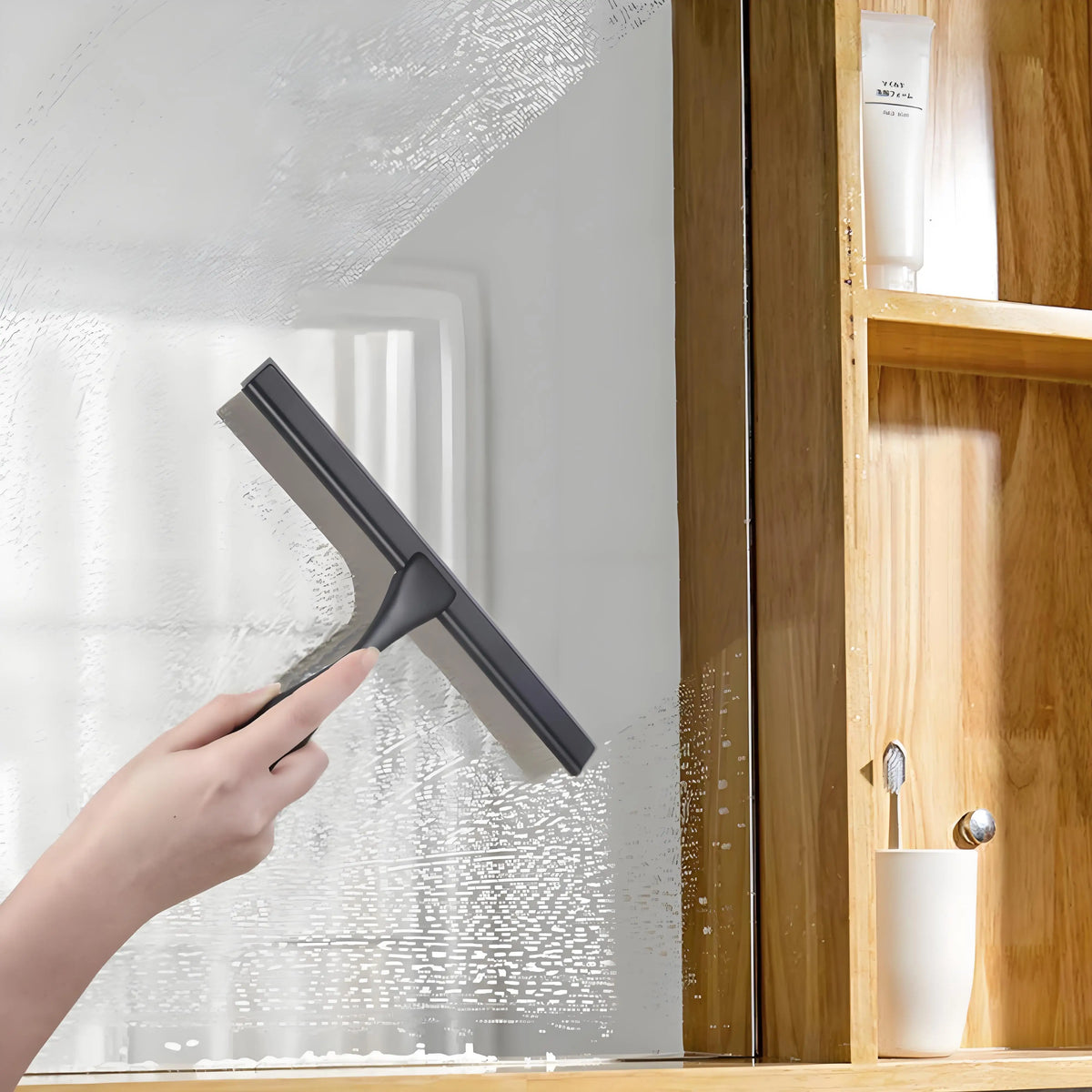 10 Inch Window Washing Squeegee Kit Stainless Steel Shower Squeegee for Shower Doors Cleaner Tool Household for Glass Door