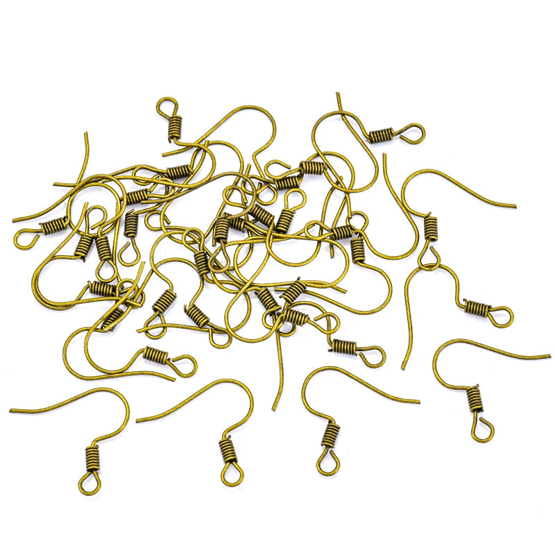 200pcs/bag DIY Earrings Clasps Hooks Fittings DIY Jewelry Making Accessories Iron Hook Earwire Jewelry 20*17mm V127