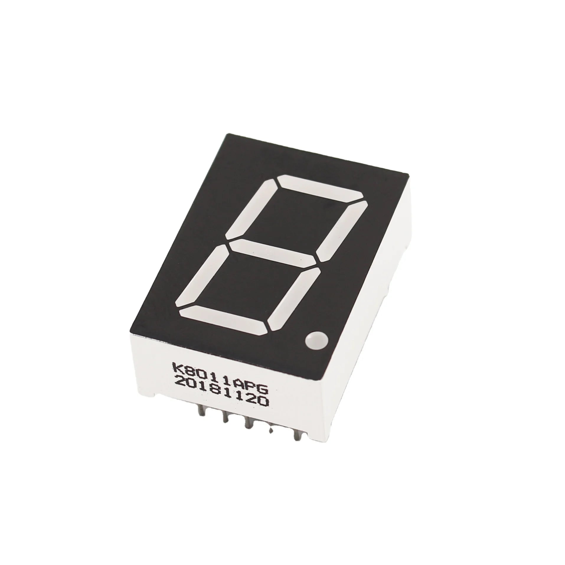 Houkem-8016-BW  0.8" White 7-segment Display up and Down Pins