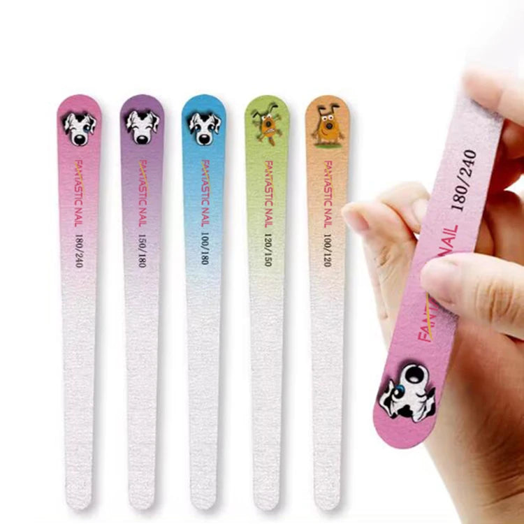 Custom Logo 150/180 Grit Nail File Buffer Strip Double Sided Emery Board Nail Files 100/180