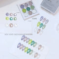 9 Girds Mirror Powder Super Bright Solid Magic Mirror Nail Art Powder Aurora Pigment Nail Decoration