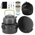 Camping Cookware Set Pans  Cutlery Lightweight for Outdoor Cooking