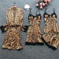 Custom Women's Satin Silk Printed Pajamas Plus Size Nightgown Set XL American Style Summer Sleepwear