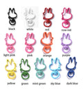 Creative Colorful Metal Rabbit Head Swivel Clasp Lanyard Snap Hook Swivel Lanyard Snap Hook Lobster Claw for DIY Accessories
