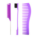 3Pcs/set Professional Plastic Hairdressing Brushes Salon Hair Clean Edge Brush Wave Comb Hair Accessories