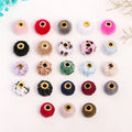 Cheap 15*5mm Fabric Color Fur Ball Fashion Diy Jewelry Accessories Metal Straight Hole Loose Fabric Large Hole Separated Beads