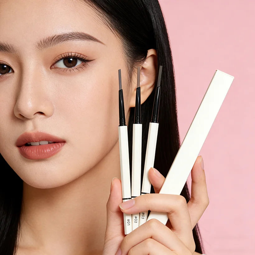 Wholesale Vegan Eyebrow Pencil Private Label Custom Creamy Brown Smudge Proof Eyebrow Pencil