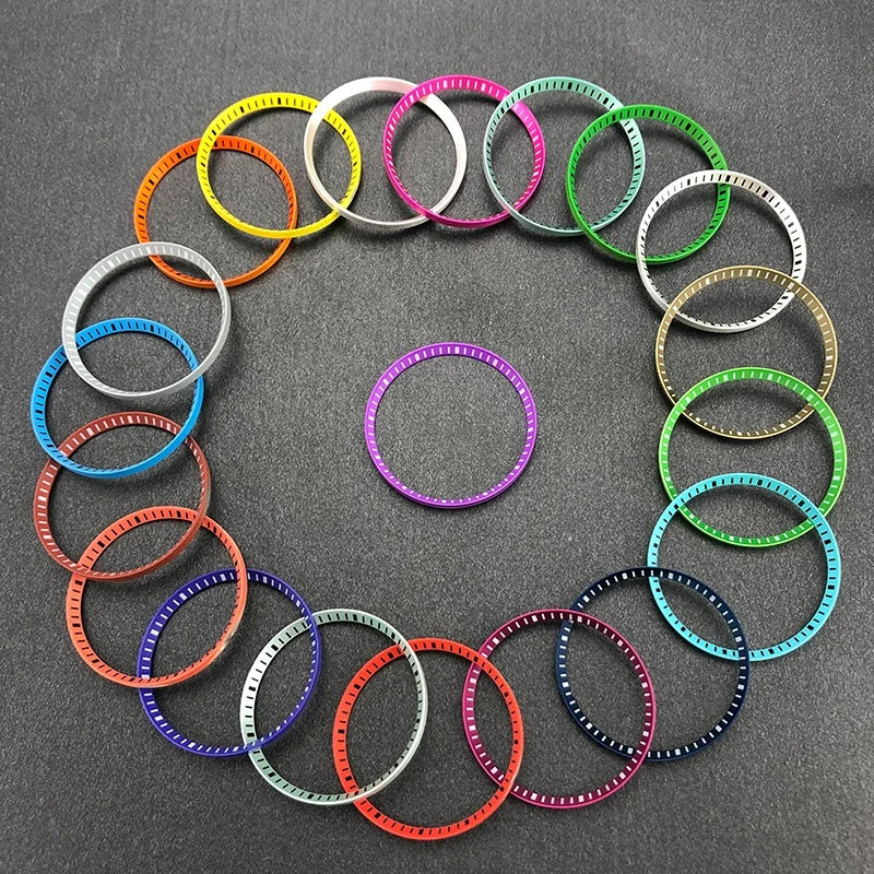 Newly Multicolor Rainbow Top Quality Brass With Marker SKX007 Watch Chapter Ring
