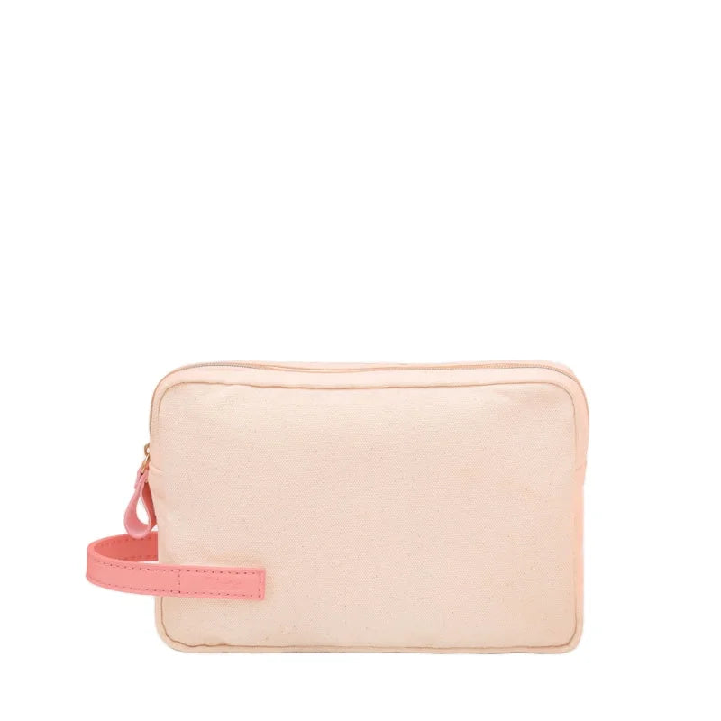 Wholesale Custom Logo Professional Recycle Cotton Canvas Blank Zipper Travel Makeup Women Beauty Cosmetics Pouches Bag