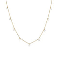 Milskye Dainty Jewelry 925 Silver 18k Gold Plated Pearl Drop Dangle Beaded Choker Necklace