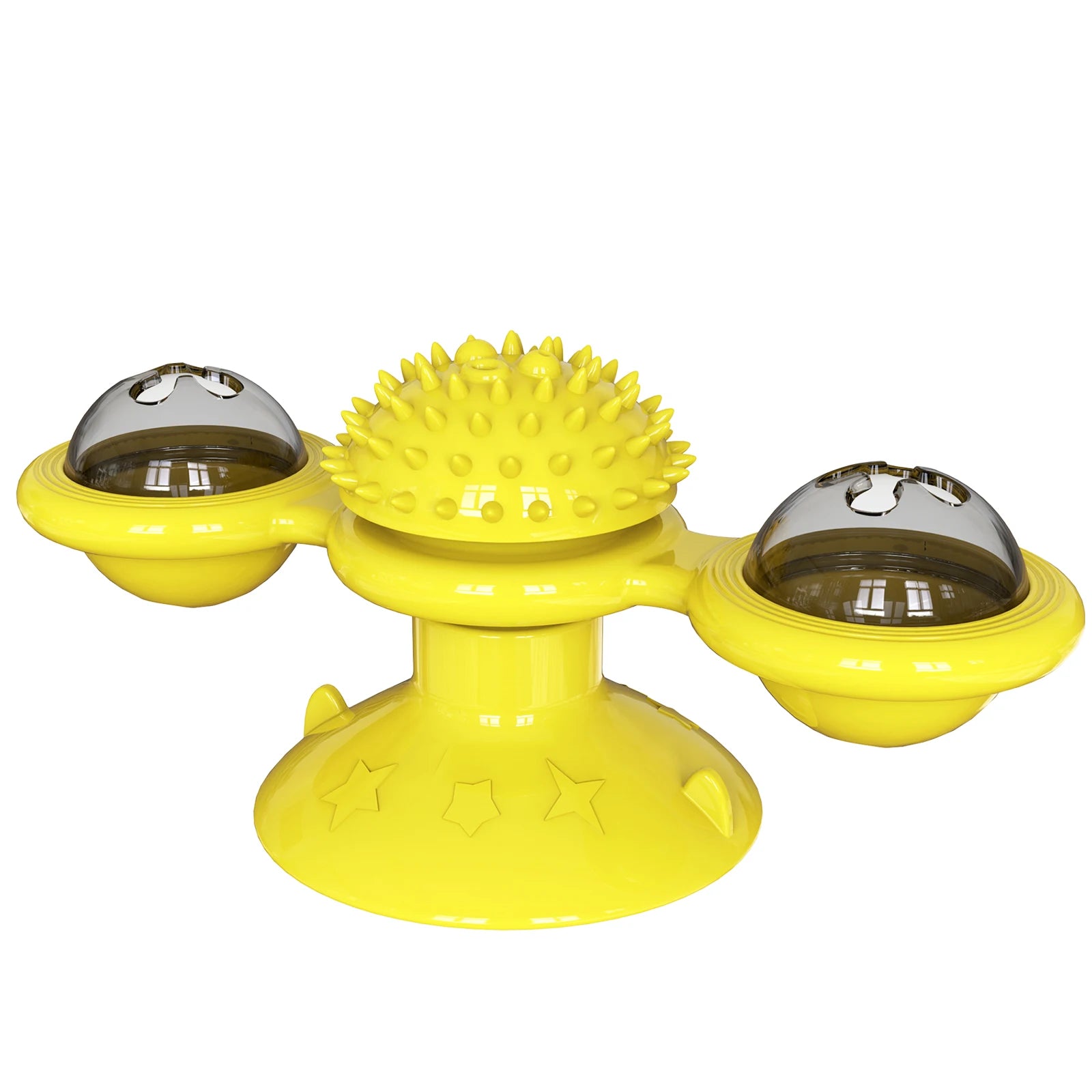 New Arrivals Pet Interactive Toys Turntable Spinning TPR Windmill Pet Cat Interactive Toys