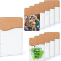 Wedding Party Gifts Diy White Sublimation Blank Phone Wallets Adhesive Blank Stick on Wallets Phone Card Holders PU Card Pocket