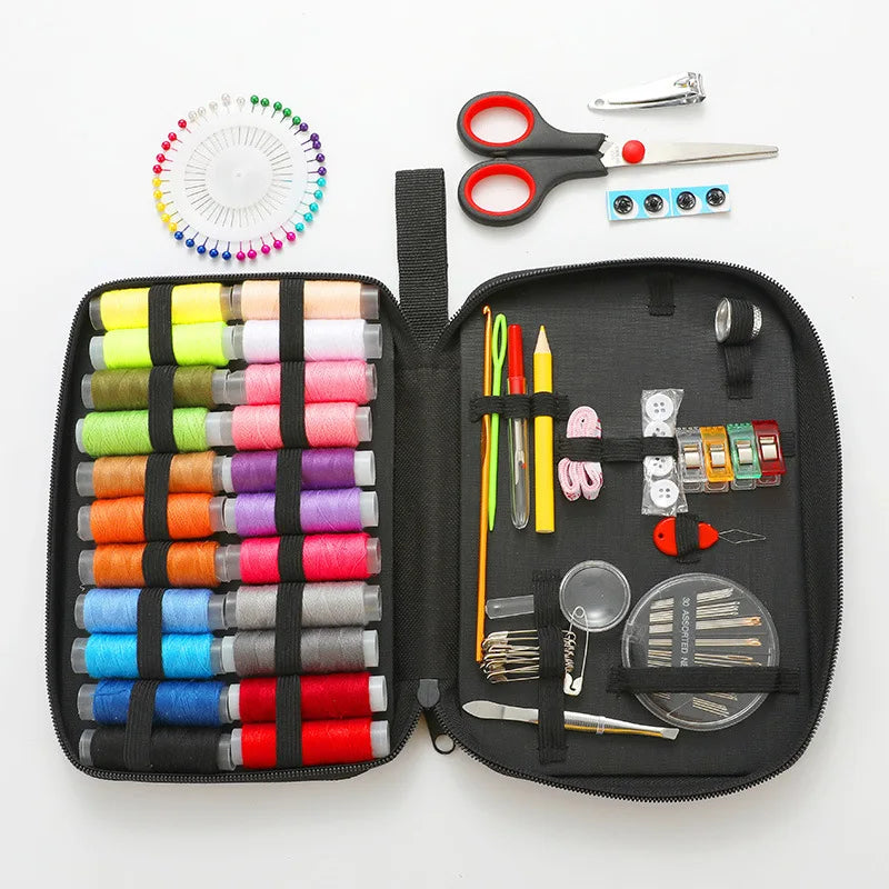 Top Seller Mini Portable DIY Travel Sewing Kit with 27pcs Sewing Tools Custom Embroidery Needlework Set