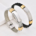 Custom Engraved Name ID Tags Adjustable Stainless Steel Mesh Bracelet for Men