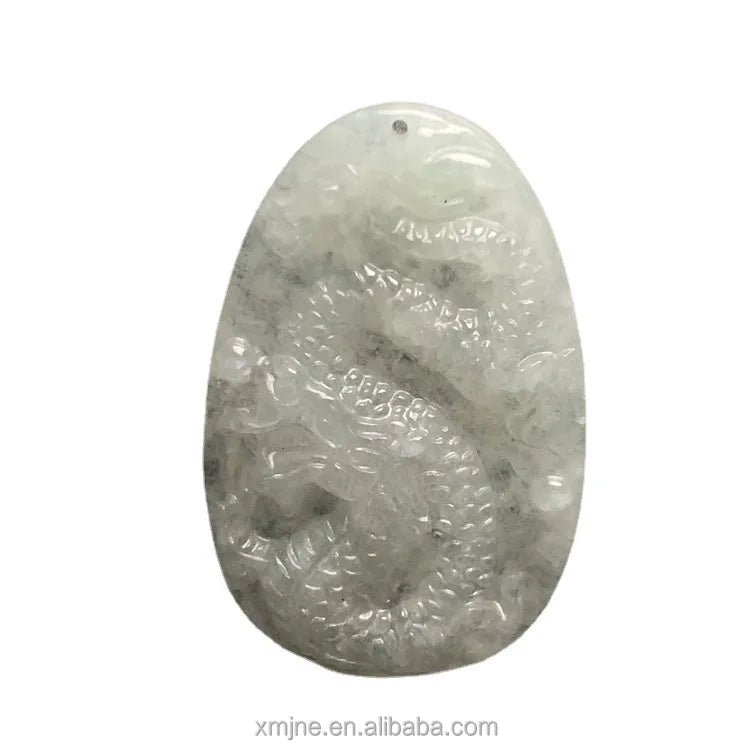 Certified Grade a Myanmar Jade a Cargo Animal Zodiac Ice Glutinous Dragon Brand Jade Pendant Pendant Jade Handicraft Factory
