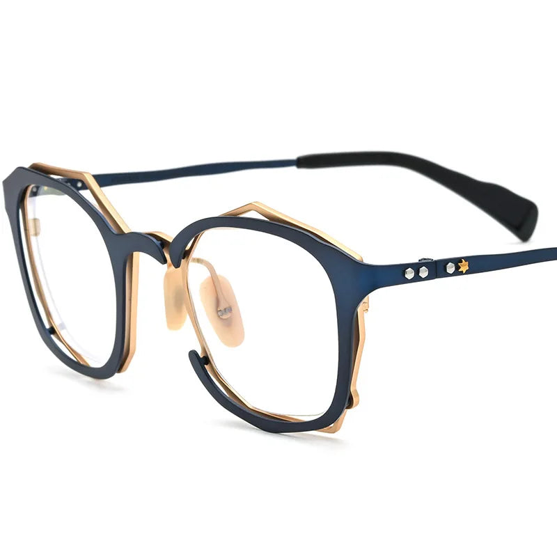 2024 Trendy Business Titanium Eyeglasses Frames Light Square Frame Myopia Optical Eyeglasses Frames