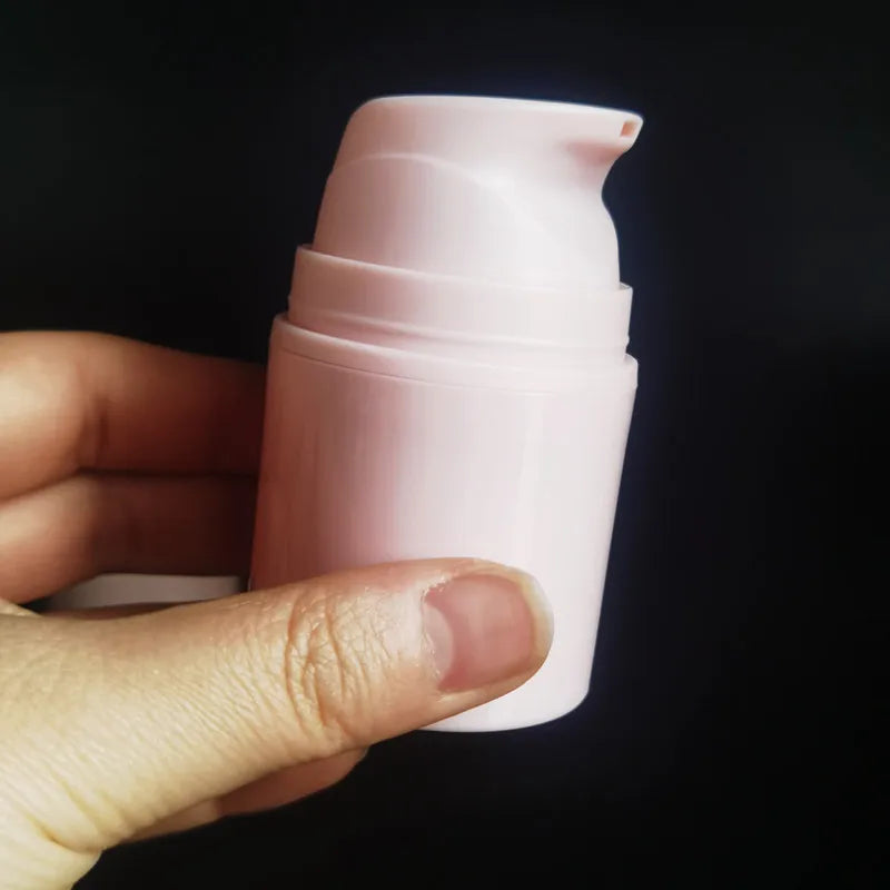 Luxury Colorful Cosmetic Package 1.7oz/50ml 100ml 120ml pink Round Airless Pump Bottle 50ml pink Airless Cream Bottle and Jars
