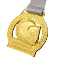Custom Top Ten Kickboxing Newcomer Tournament 3D Hollow Swiss Medal with gold plating