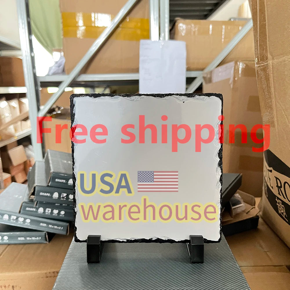 Stone Crafts Blank Sublimation Plaque Us Warehouse Wholesale Sublimation Rock Slate Photo Slate