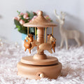 Popular Wooden Carousel Rotating Horse Music Box for Girlfriend Gifts