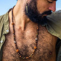 Bohemian Style Coconut Shell Wooden Bead Necklace for Men's Vacation Vintage Beach Walnut Collarbone Chain
