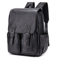 Pu Leather Backpack Men Laptop Collage Bags Student Rucksack