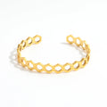 Fenny Fashion Versatile Hollow Hexagonal Honeycomb Cuff Bracelet Permanent Jewelry Stainless Steel Jewelry Wholesale