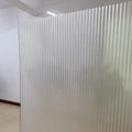 Static Reeded Self Adhesive Frosted Glass Window Film for Home