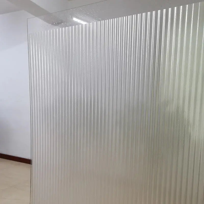 Static Reeded Self Adhesive Frosted Glass Window Film for Home