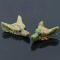 Huiying Natural gemstone carved animal quartz stone Unakite Wolf Head used for decoration and gifts precious stone crafts