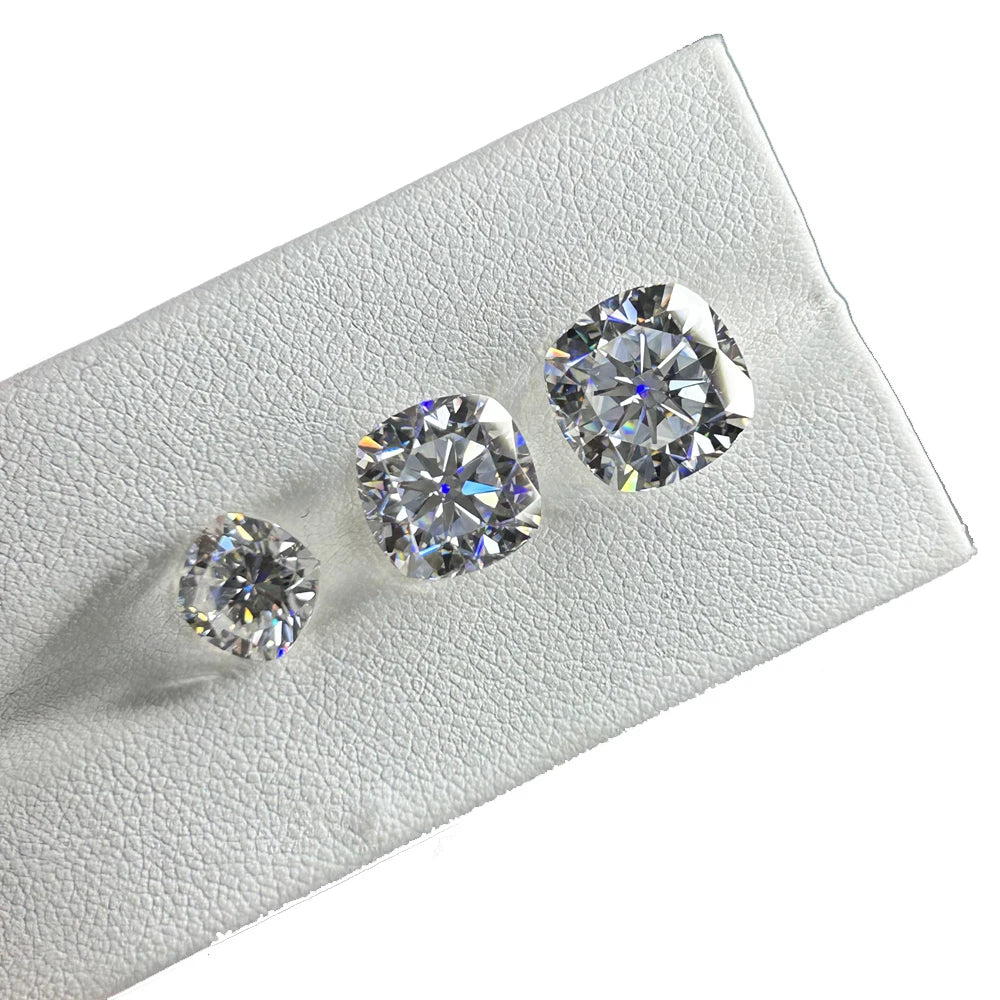 White D VVS1 Cushion Shape Lab Moissnaite Diamond Gemstone for Engagement Ring