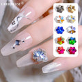 Newest K9 Super Shimmer Snowflake Tip Bottoming Diamond Nail Rhinestone Charm Winter Snow Shaped Nail Accessories Crystal