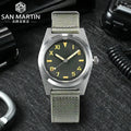 Custom High Quality Low Moq San martin Unisex 38mm Classical Vintage Mechanical Automatic NH35 200m Diving Diver Watch for Sale