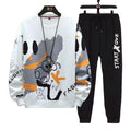 Spring and Autumn New Suit Trendy Pullover Sweatshirt Casual Loose Men's Long-sleeved T-shirt Sportswear Sports Two-piece Suit