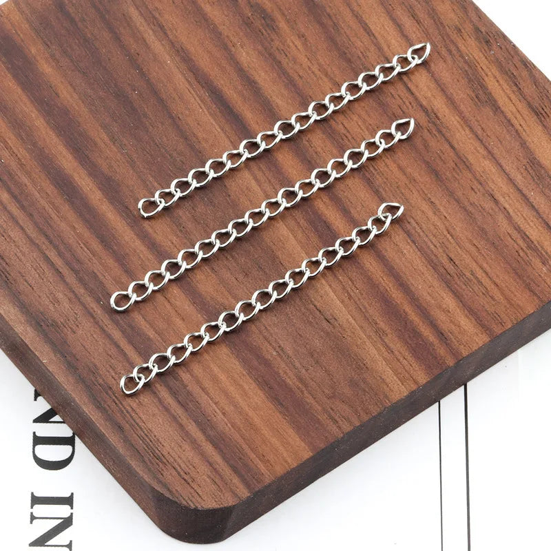 Stainless Steel Extension Chain 5cm Chain Diy Necklace Bracelet Tagor Jewelry Tail Length Adjustment Accessory Piece