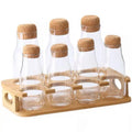 Hot Selling Handmade Eco-Friendly Borosilicate Glass Lid Bamboo Contemporary Kitchen Container Set 0.5-1L Seasoning Spice Jars