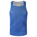 Wholesale Sport Breathable Marathon Running Singlet Quick-Drying Knitted Tank Top Vest Striped Heat Transfer Sublimation