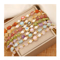 Personalized EvilEyes Jewelry Fashion Raw Quartz Crystal Pearl Bracelet Gold Plated Stainless Steel Bracelet for Women
