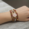 Wholesale Fashion Jewelry Bracelets Multi Layers Bohemian Wrapped Crystals Beaded Handmade Bohemian Bracelets
