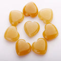 HZ Wholesale Natural Yellow Jade Crystal Heart Shaped Healing Gemstones for Decoration
