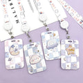 Cute Cartoon Identity Badge Holder with Neck Strap Mix Style Lanyard & Polyester ID Card Holder